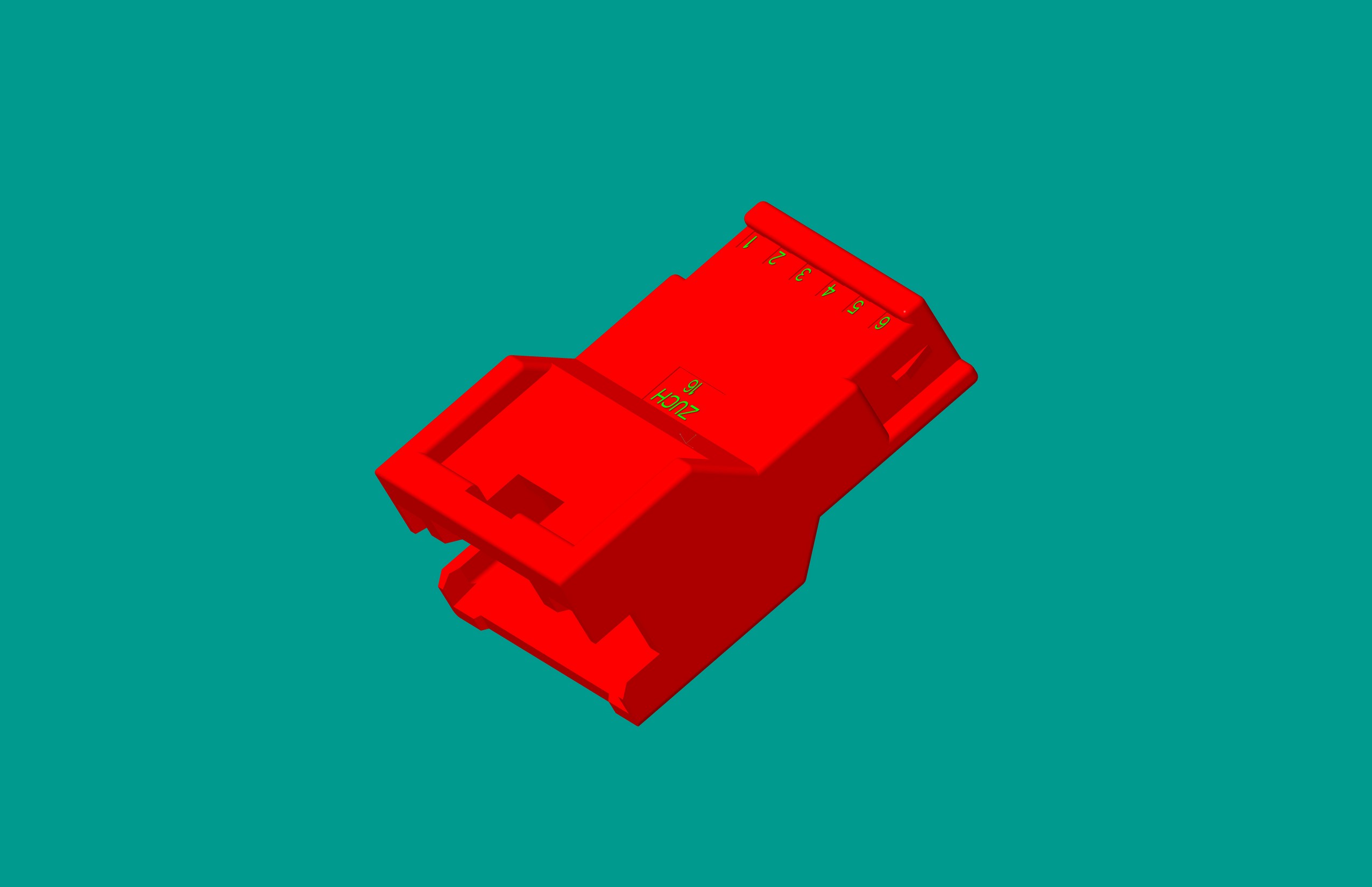 2.0間距，PNIRR-06VF插座/紅色/