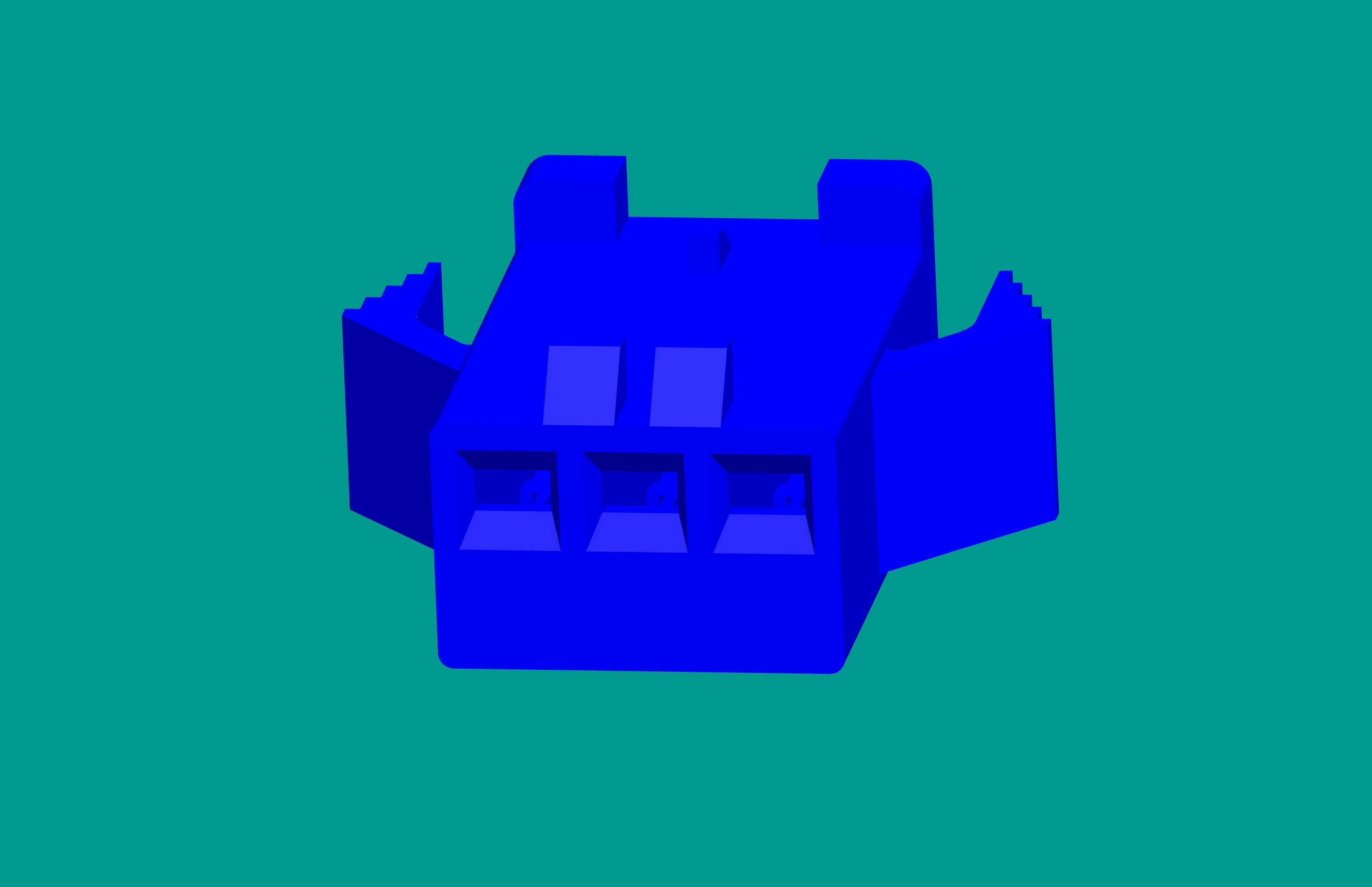 SMP-3孔塑殼C型插頭/藍(lán)色/