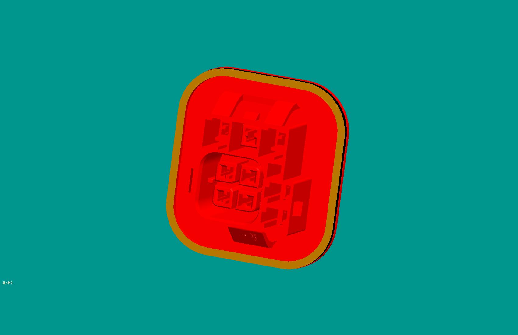 35F-9Y方形貼膠組件-紅色