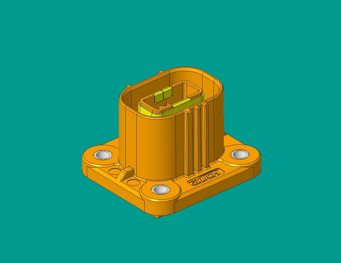 JX系列兩高壓塑料連接器插座（屏蔽）-適配2.5mm^2線  N鍵位